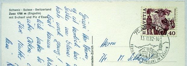 Cartoline postali: ZUOZ mit S-chanf – Usato da Jona venduto da philajona 1