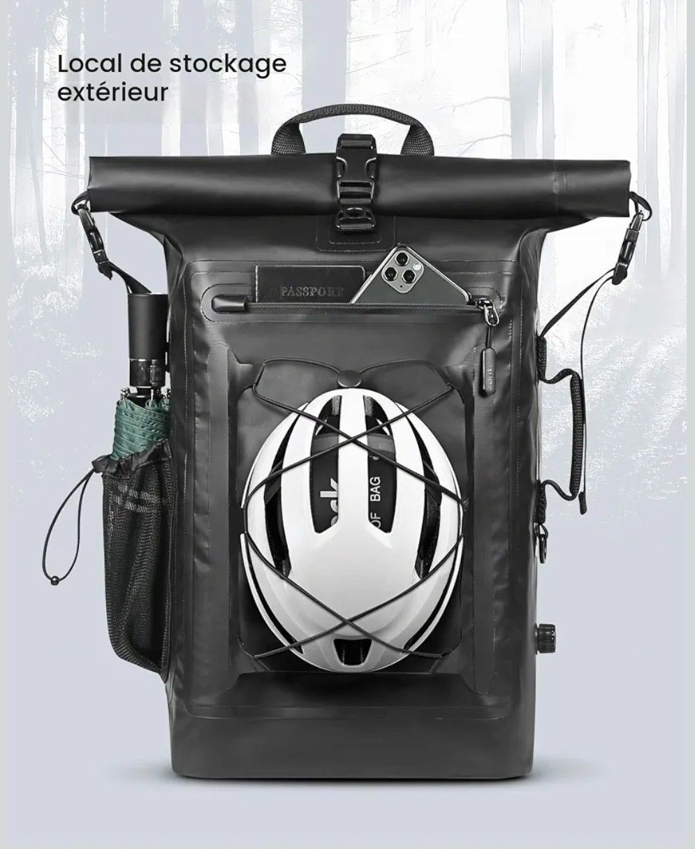 Zaini: 35L Waterproof Roll-Top Backpack Black Like New – Nuovo (secondo la descrizione) da Zürich venduto da morgannpz 8