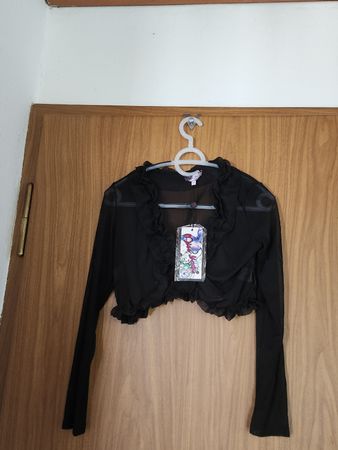 Boléro noir transparent taille XL avec étiquette