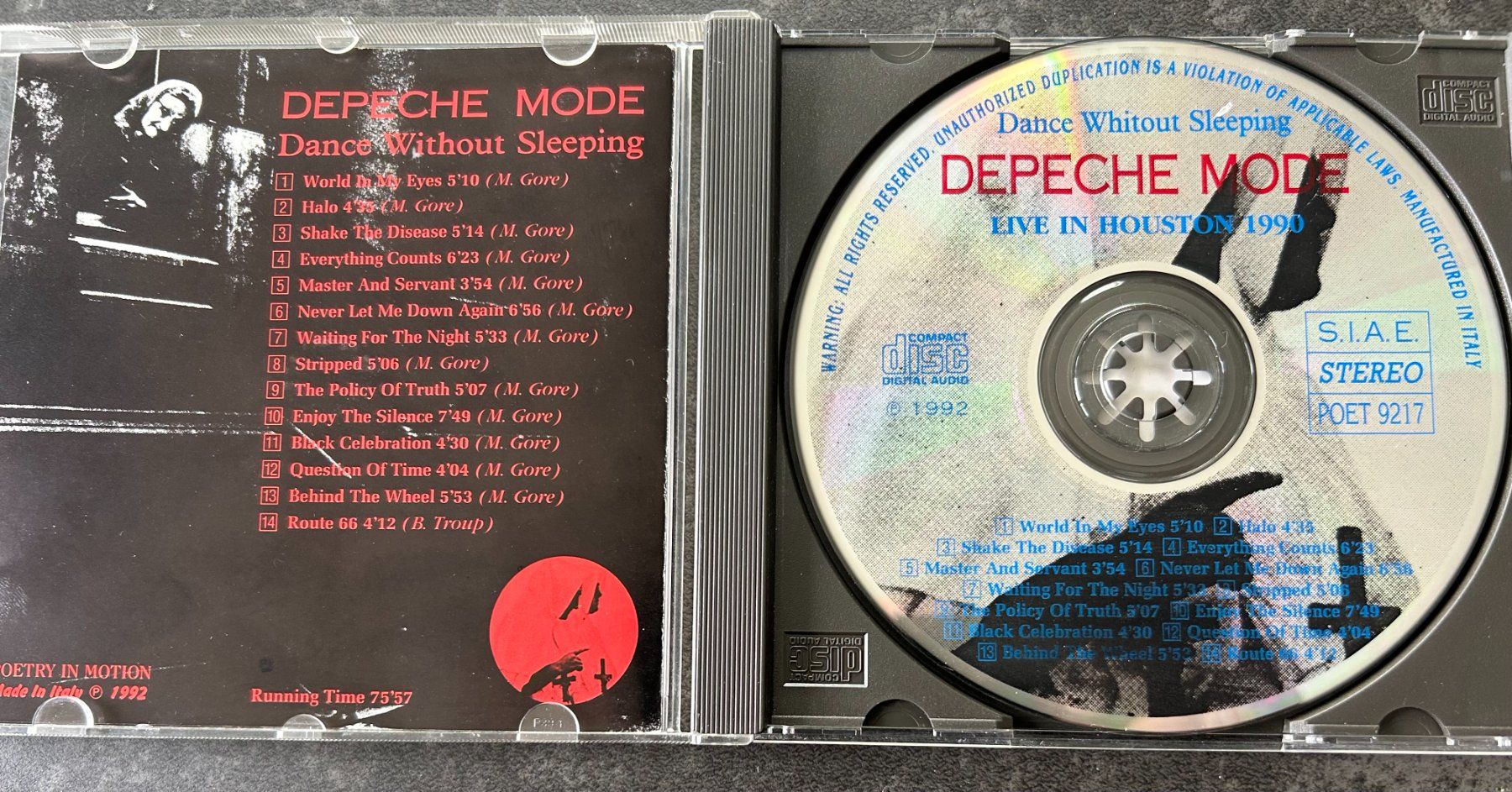 CDs: Depeche Mode  RARE CD Live HOUSTON 90 – Gebraucht aus Paradiso von dep_qf5s 2