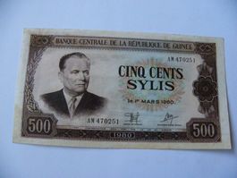 Guinea 500 Sylis 1960, P-27, VF (Serie AM) TITO, Top Zustand
