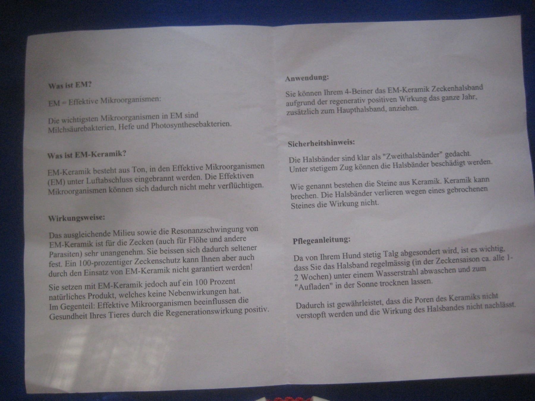Prodotti per la cura & articoli per la pulizia: HUNDE  ZECKEN    HALSBANDSCHUTZ – Nuovo (secondo la descrizione) da Uster venduto da flocke1 3