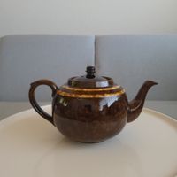 50er J. England / Teekanne Brown Betty Karamell-Marmorierung