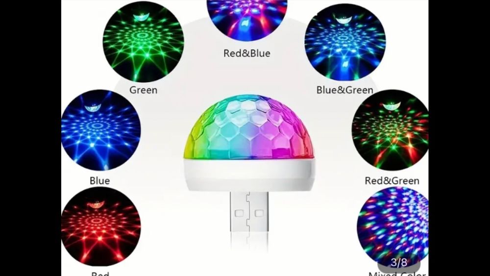 Neuer USB Mini Disco licht mehrfarbig