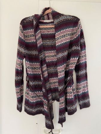 Strickjacke gemustert XL Norwegerstil Jacquqrd L.O.G.G. H&M