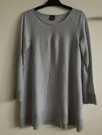 Pull Cachemire Lorena Antoniazzi, T38 CH, gris bleu clair