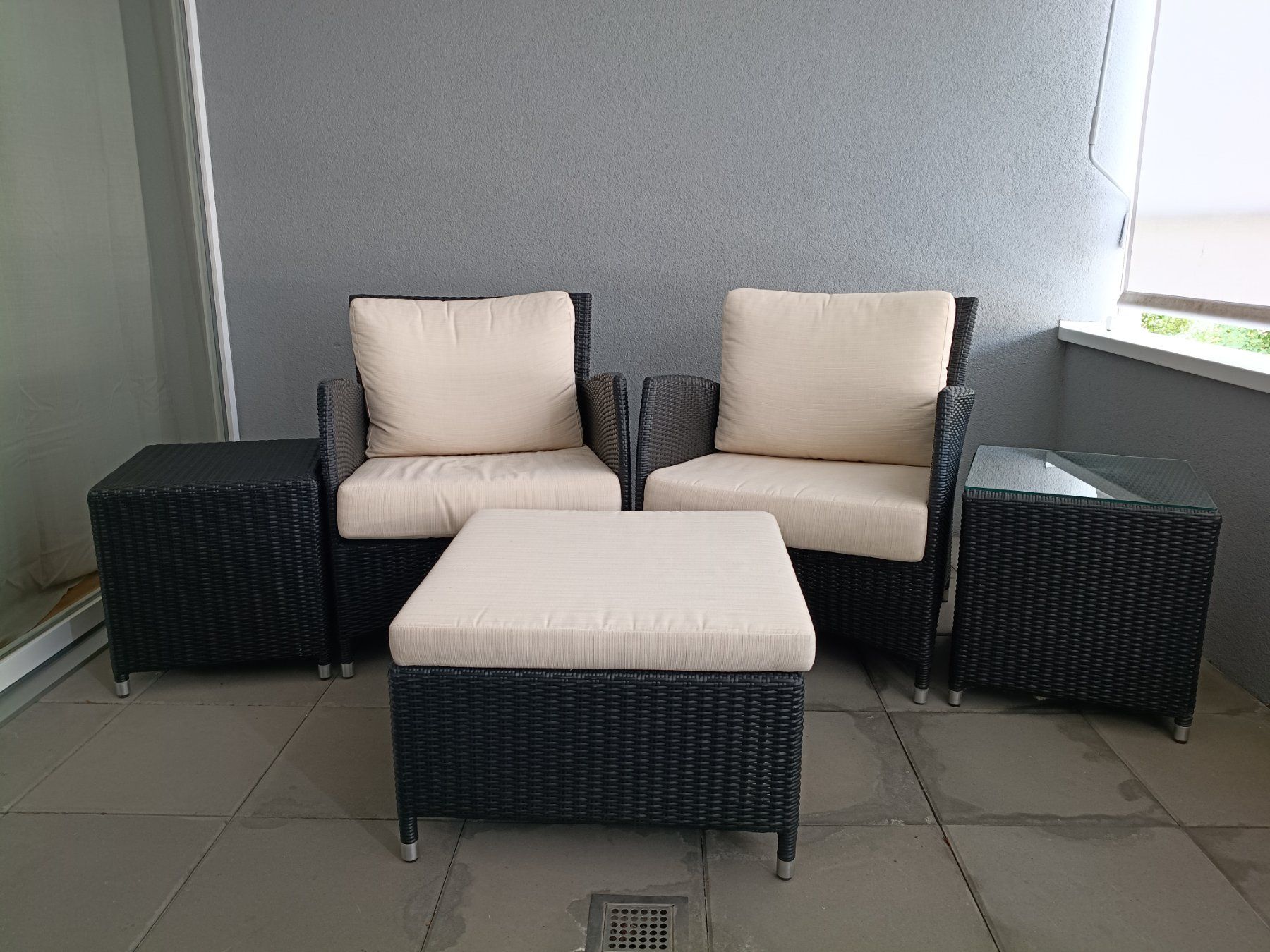 Sessel: Garten-/Balkonmöbel 5-teilig Rattan – Gebraucht aus Zürich von r_b24mt