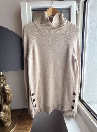 Garnet Hill Kaschmir Pullover Beige Rollkragen Gr M Cashmere