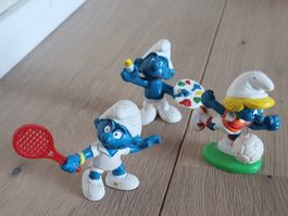 Schlümpfe Figuren Set, Sportler, Maler, Vintage, Top!