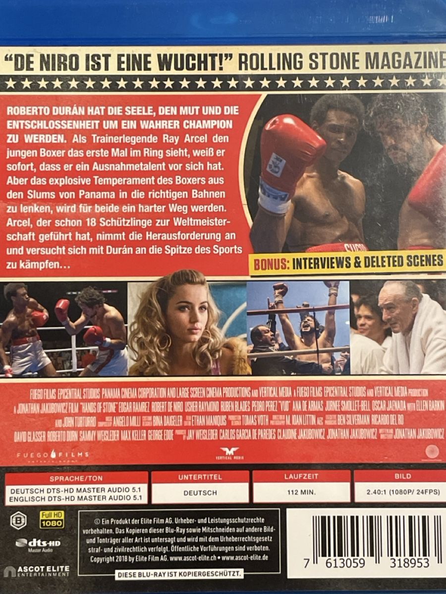 Tutti i DVDs: Hands Of Stone (2016) – Nuovo (secondo la descrizione) da Waldenburg venduto da Gonzo8 1