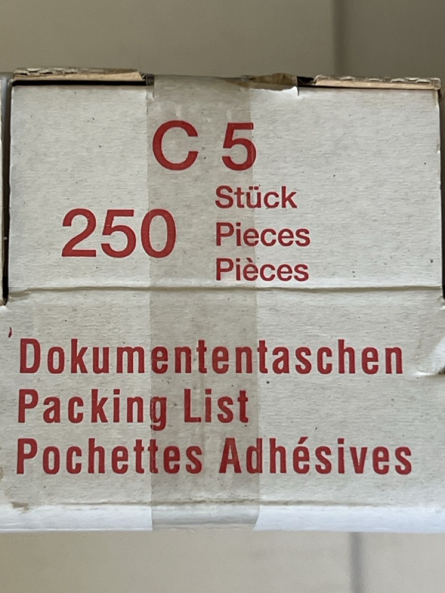 Buste & buste per spedizione: C5 Dokumententaschen - Packing List -1000 Stück – Nuovo e nell'imballaggio originale da Wettingen venduto da Kawasaki987 1