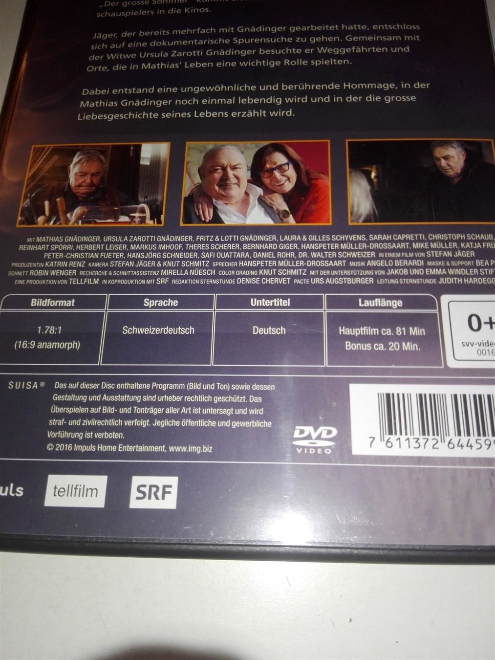 Tutti i DVDs: Mathias Gnädinger - Die Liebe seines Leben – Usato da St. Gallen venduto da elk2021 3