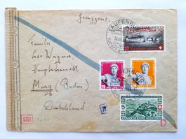 ZENSUR Brief - LAUFENBURG 24.VII.44 > MURG /BADEN, Grenzzone