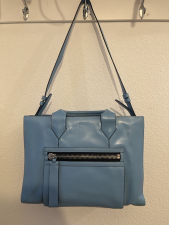 Tasche Hugo Leder hellblau neu