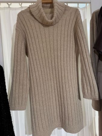 Cooler Pullover/Strickkleid mit Goldfäden, Esisto, Gr. M