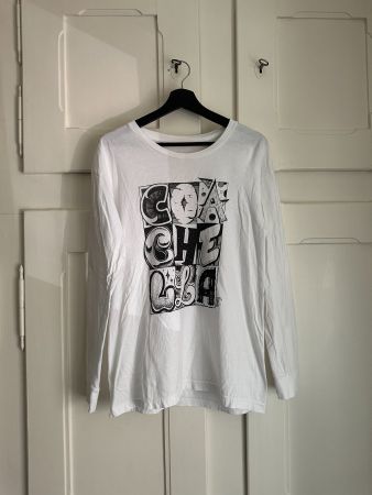 Coachella Langarmshirt weiss-schwarz M
