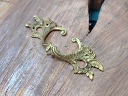 1 antiker Möbel Griff, 9.5cm, Messing (LOT2785#MBS3)