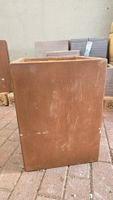 Zement Topf, Rost Optik, 41x41x56cm, Garten Deko Topf!