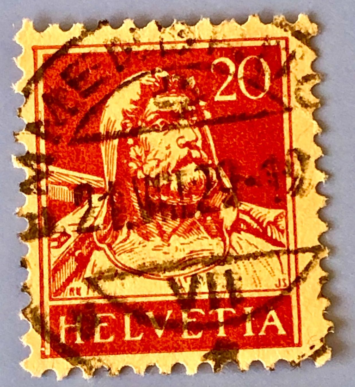 Tutti i francobolli: Tellbrustbild Briefmarken gestempelt    – Usato da Aarau venduto da Billa007