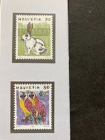 Schweiz 1991 Satz Tiere Kaninchen Eule postfrisch