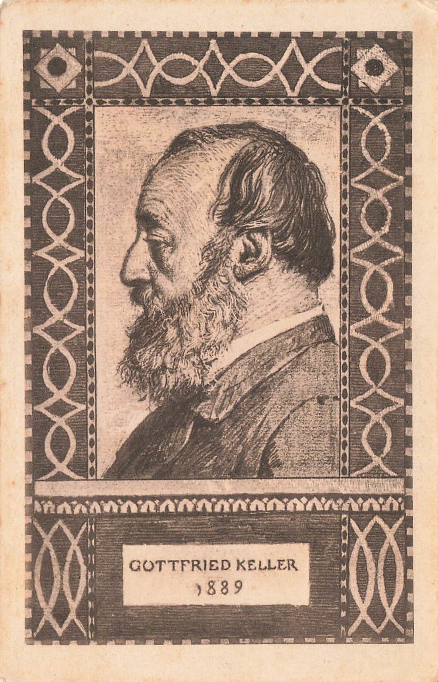 Cartoline postali: Gottfried keller Bundesfeier Postkarte – Usato da Biasca venduto da Blenio71