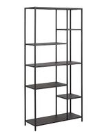 Black metal bookcase industrial style