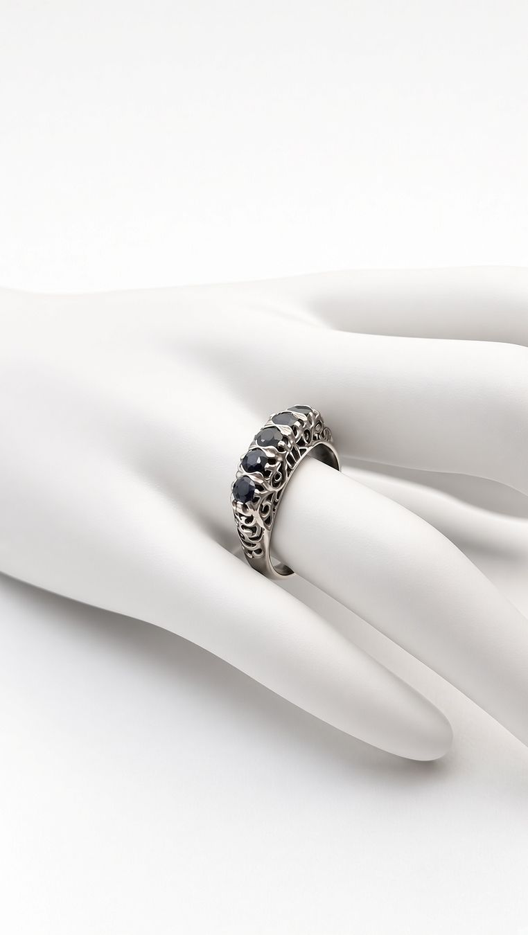Ringe: JUGENDSTIL RING SILBER & Spinell vintage  – Gebraucht aus Clarens von Rimany