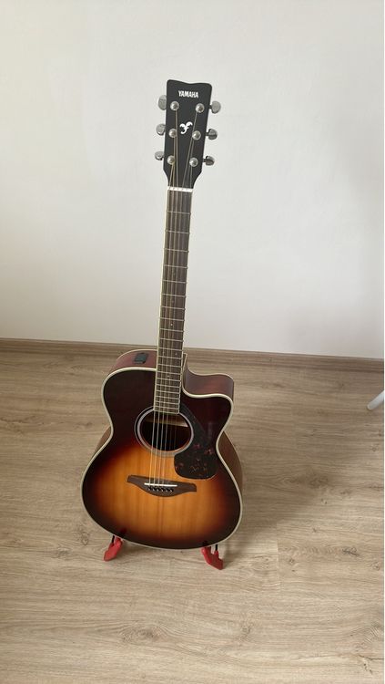 JOYMUSIC Akustikgitarre 96,5 Cm - Stahlsaiten, Vollholz, Cutaway, Komplettset Blau