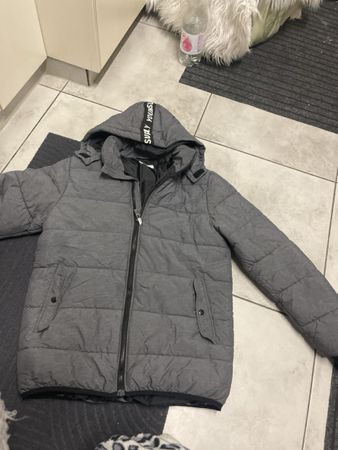 H&M winterjacke junge gr 170 dunkelgrau