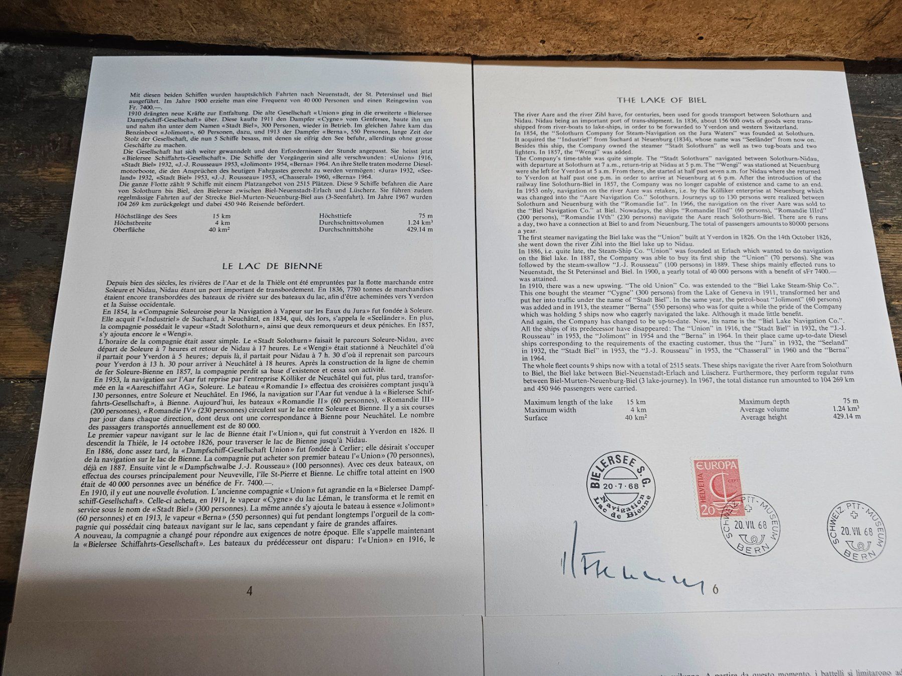 Tutti i francobolli: CH 20.VII.68 Solothurn-Yverdon / Solothurn-Murten – Usato da Monte Carasso venduto da giave 1