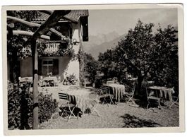 Bad Ragaz, Restaurant Paradies "Fluppi", gelaufen 1950