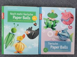 2x Tierische Paper Balls Bastelbücher TOPP