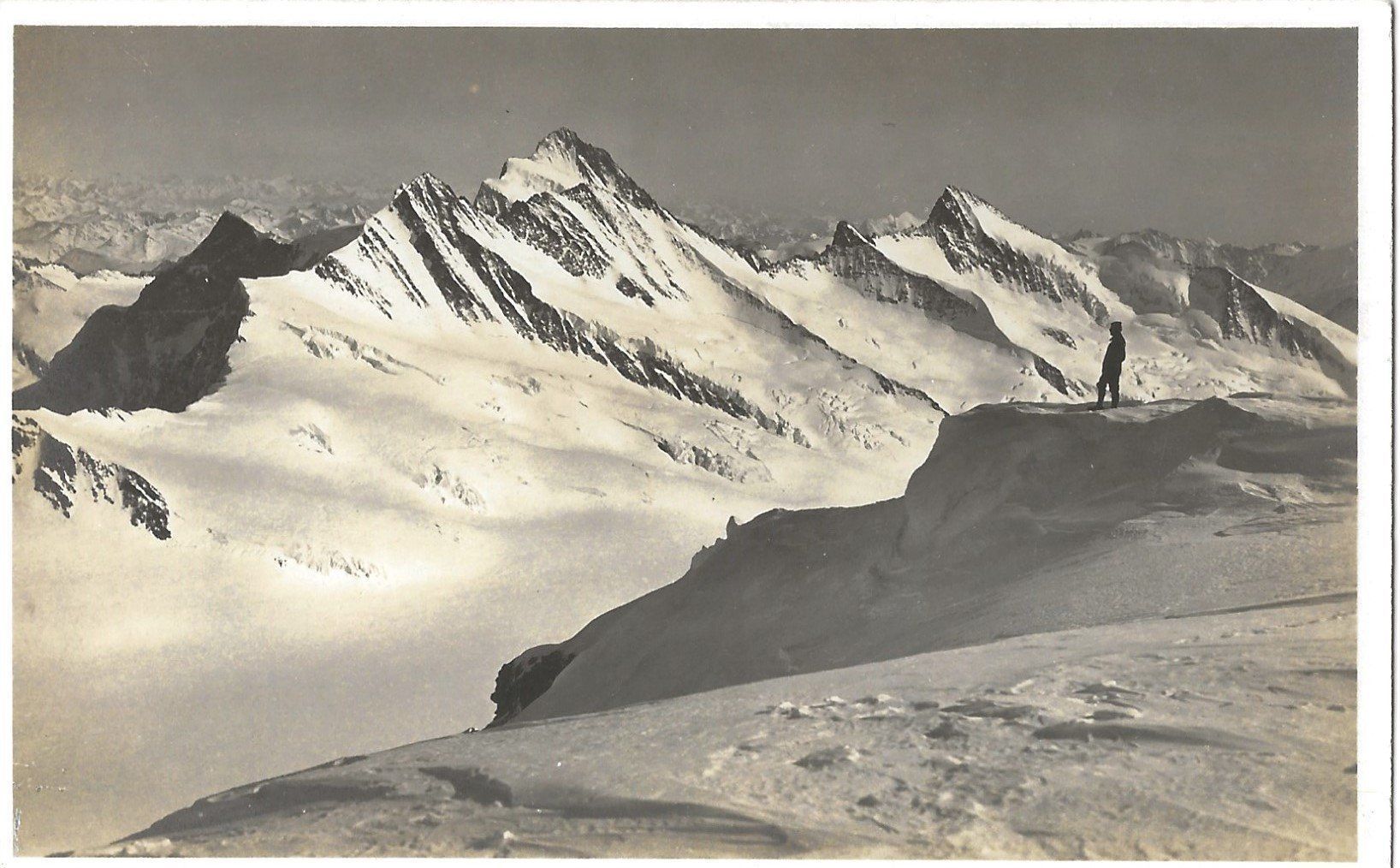 Cartoline postali: Gaberell, Mönchgipfel, Finsteraarhorn, Bergsteigen – Usato da Frauenfeld venduto da Merk52
