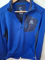 veste 1/4zip Salomon bleu, taille S, homme, 
