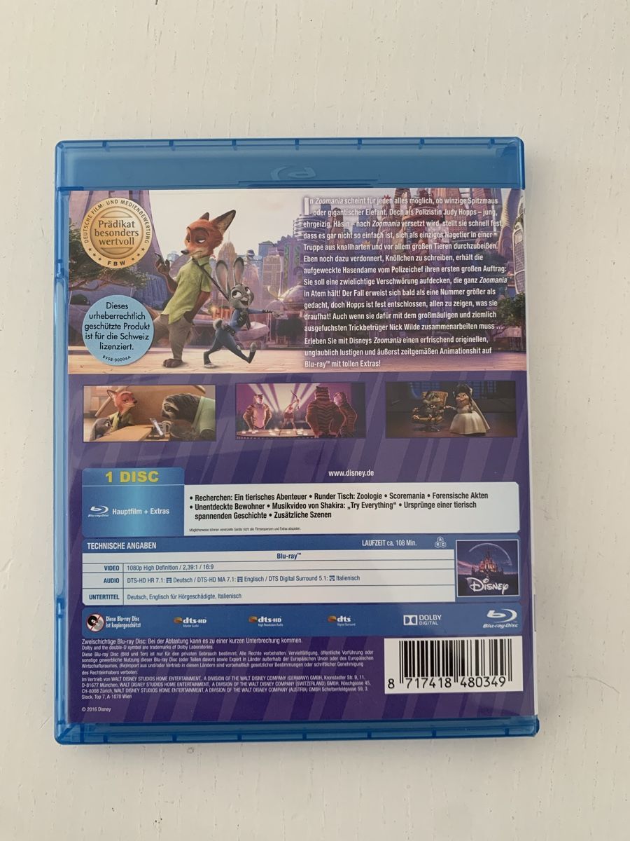 Tutti i DVDs: Zoomamia - Disney - Blu-ray – Usato da Zürich venduto da createdindust 1