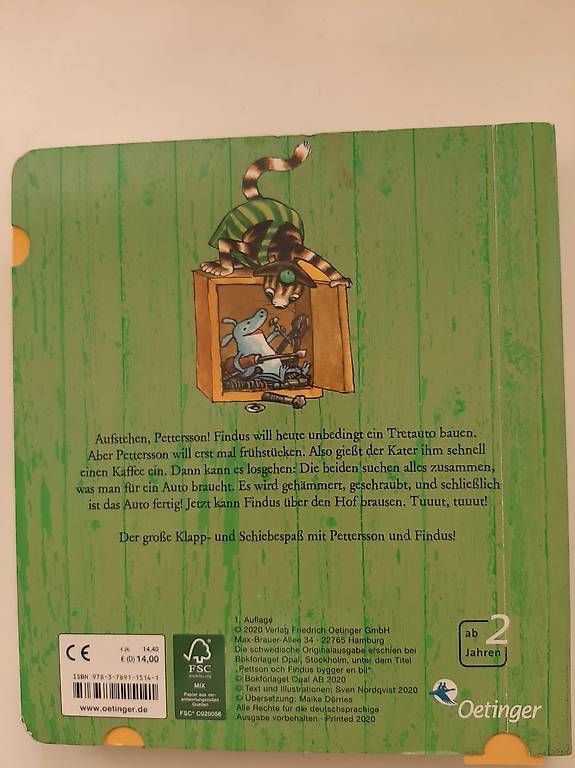 Bücher: Klapp- u Schiebebuch "Pettersson und Findus bauen ein Auto"  – Gebraucht aus Basel von Renato_hirzi 4