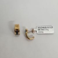 Echt 18K Gold - Blautopas, Saphir Ohrringe