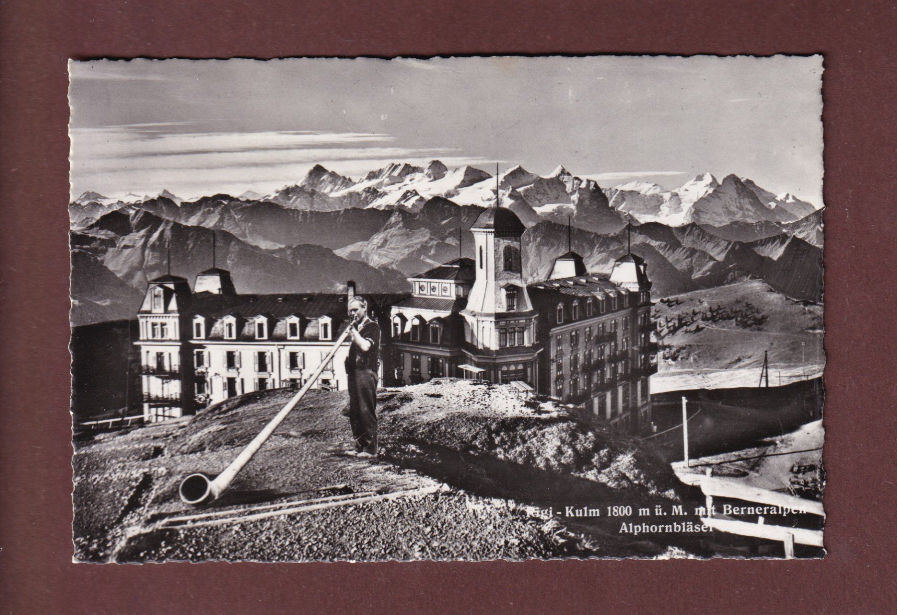 Ansichtskarten: RIGI-KULM - Alphornbläser - 1941 – Gebraucht aus Pully von nicecards-shop