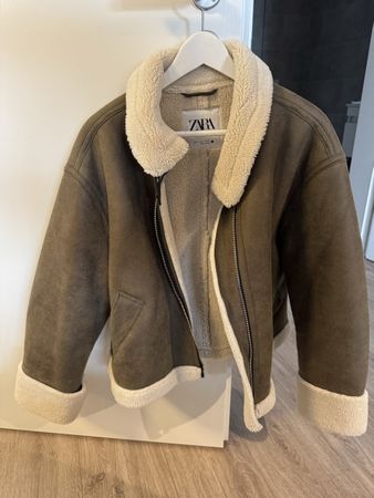 Veste doublée Zara aspect daim marron taille S