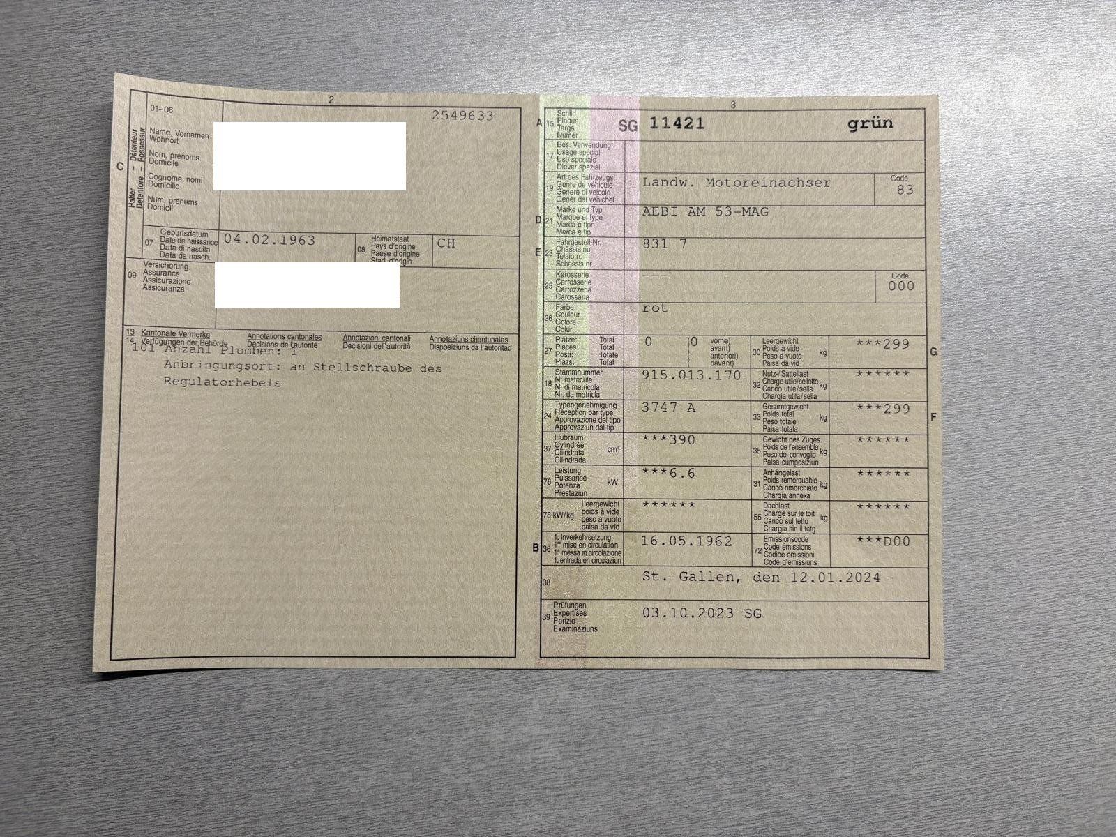 Trattori: Aebi AM 53-MAG Liebhaberobjekt – Usato da Altstätten SG venduto da bon_sy7p 5