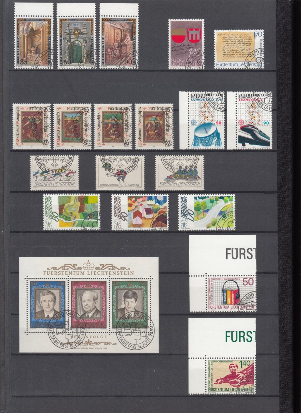 Alle Briefmarken: Liechtenstein 1967 - 1993 mit ET complett Fr. 990.- – Gebraucht aus Bürglen TG von StampGraf 7