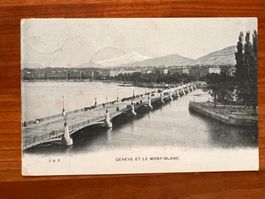 Postkarte Genf Mont Blanc Litho 1906  (P630)