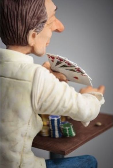 Statuette: Guillermo Forchino Figur POKERFACE  – Usato da Grenchen venduto da Floppa 1