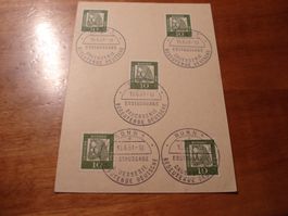 Deutschland, Ersttagkarte 1961, 10 Pfennig Dauermarke, auf G