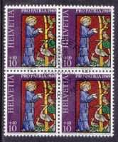 1969 Pro Patria  Abart 2.01 Strich durch Busch Ersttag im4er