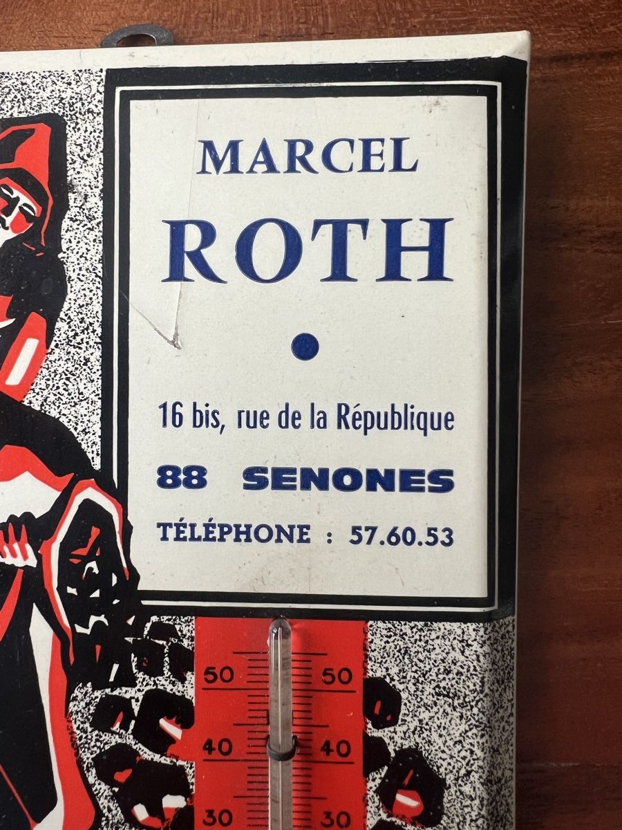 Ecriteaux: Altes Blechschild Thermometer, 88 Senones, Top! – D'occasion à Mellingen par Oelquelle 3
