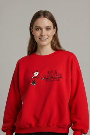 Rotes Gildan Ultra Cotton Heavyweight Sweatshirt mit