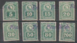 CH : Timbres fiscaux de Zurich, Série complète
