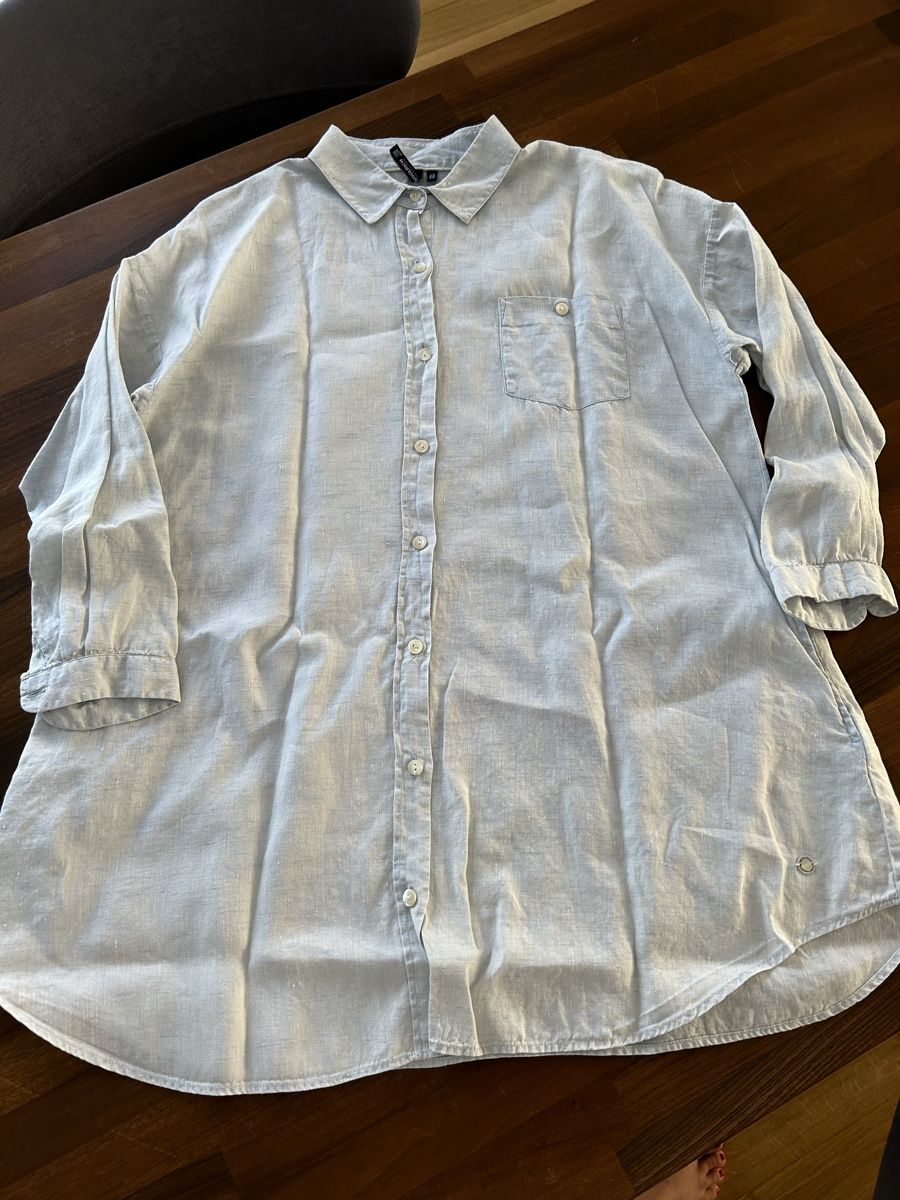 Woolrich Chemisiers: WOOLRICH Leinenbluse / Strandkleid Hellblau – Gr. S – D'occasion à Balsthal par LaLiLu77