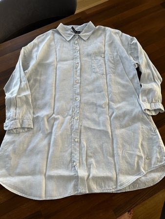 WOOLRICH Leinenbluse / Strandkleid Hellblau – Gr. S